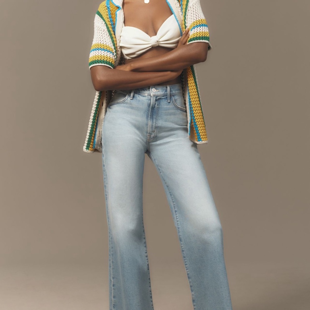 MOTHER LIL’MOTHER Hustler Roller Sneak Fray Wide Leg - 34
